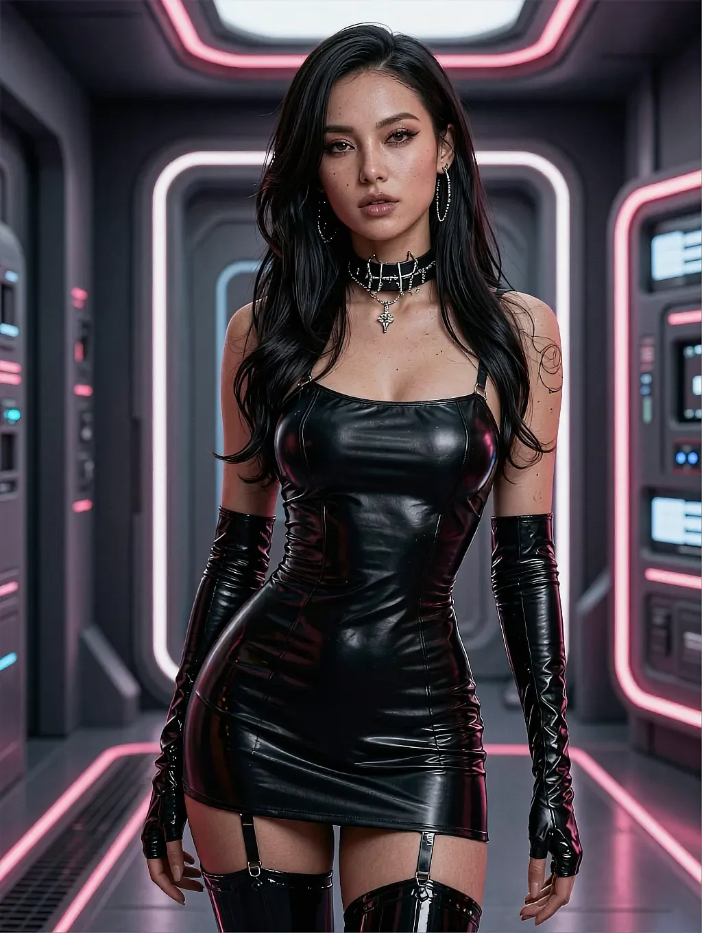 Fictional AI character featured on the first landing page, in a lamplit room